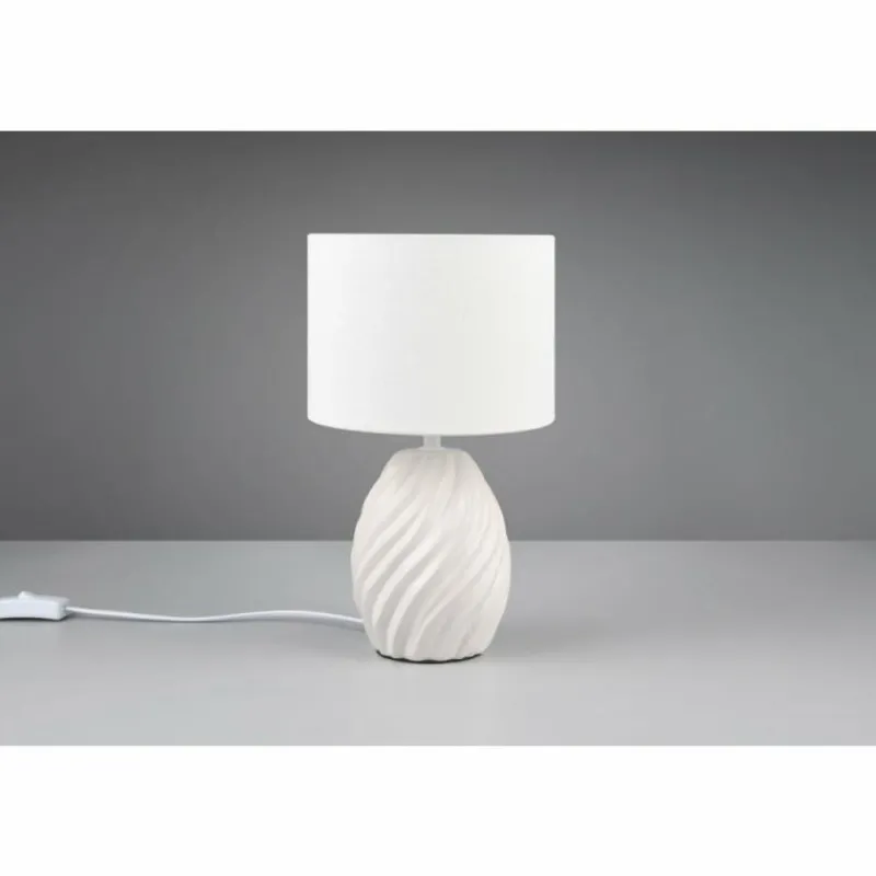 Lampes En Tissu-Luminaires Reality Melva Lampe à poser Blanc, 1 lumière