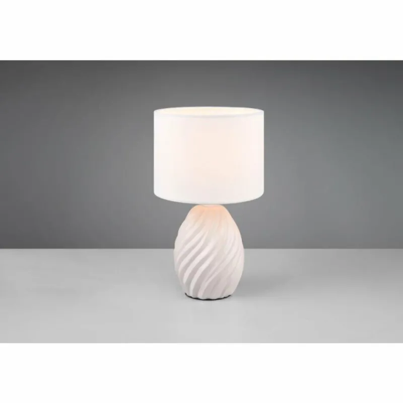 Lampes En Tissu-Luminaires Reality Melva Lampe à poser Blanc, 1 lumière