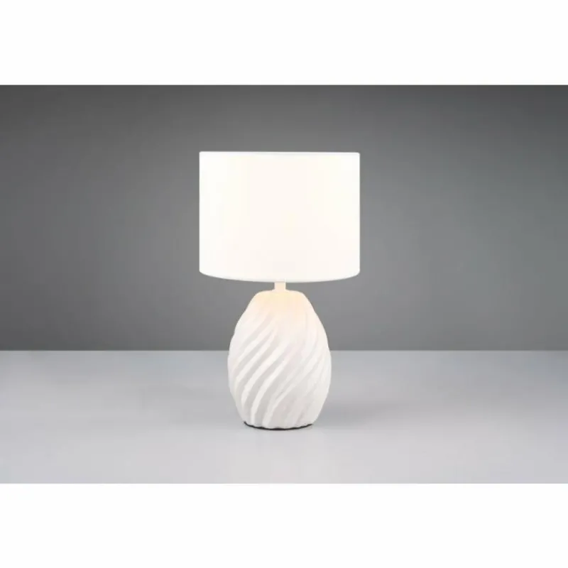 Lampes En Tissu-Luminaires Reality Melva Lampe à poser Blanc, 1 lumière