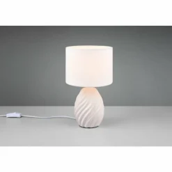 Lampes En Tissu-Luminaires Reality Melva Lampe à poser Blanc, 1 lumière
