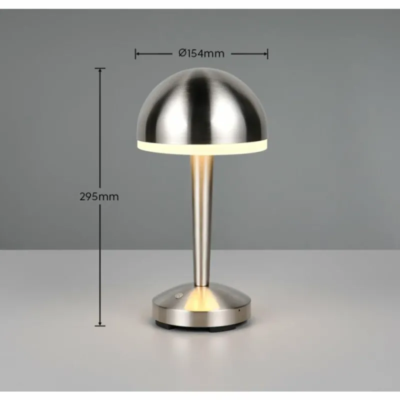 Luminaires Reality Mendorez Lampe à poser LED Nickel mat, 1 lumière* Éclairage Led