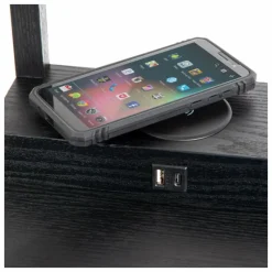 Lampes En Tissu-Luminaires Lucide MENNO Lampadaire Noir, 1 lumière