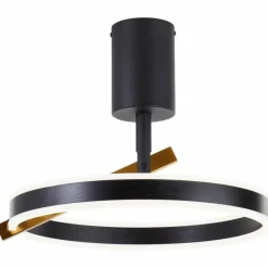 Lampes Industrielles-Luminaires Brilliant Merida Plafonnier LED Noir, 1 lumière, Télécommandes