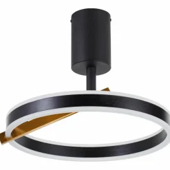 Lampes Industrielles-Luminaires Brilliant Merida Plafonnier LED Noir, 1 lumière, Télécommandes