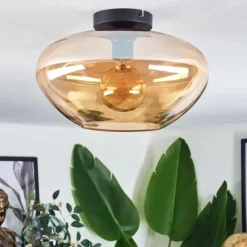 hofstein Mertola Plafonnier Ambre, 1 lumière