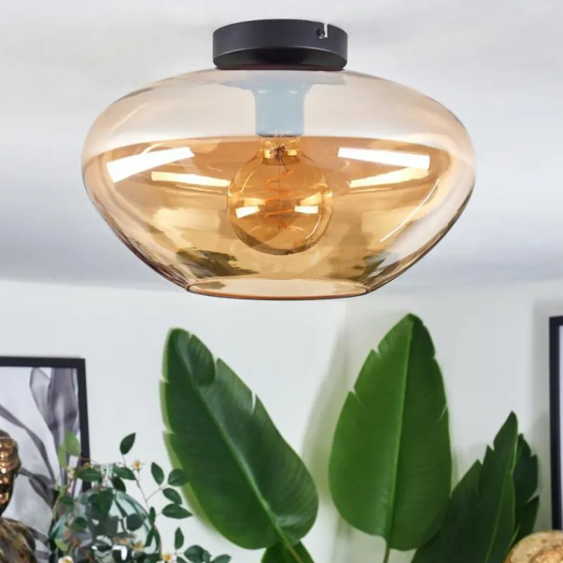hofstein Mertola Plafonnier Ambre, 1 lumière