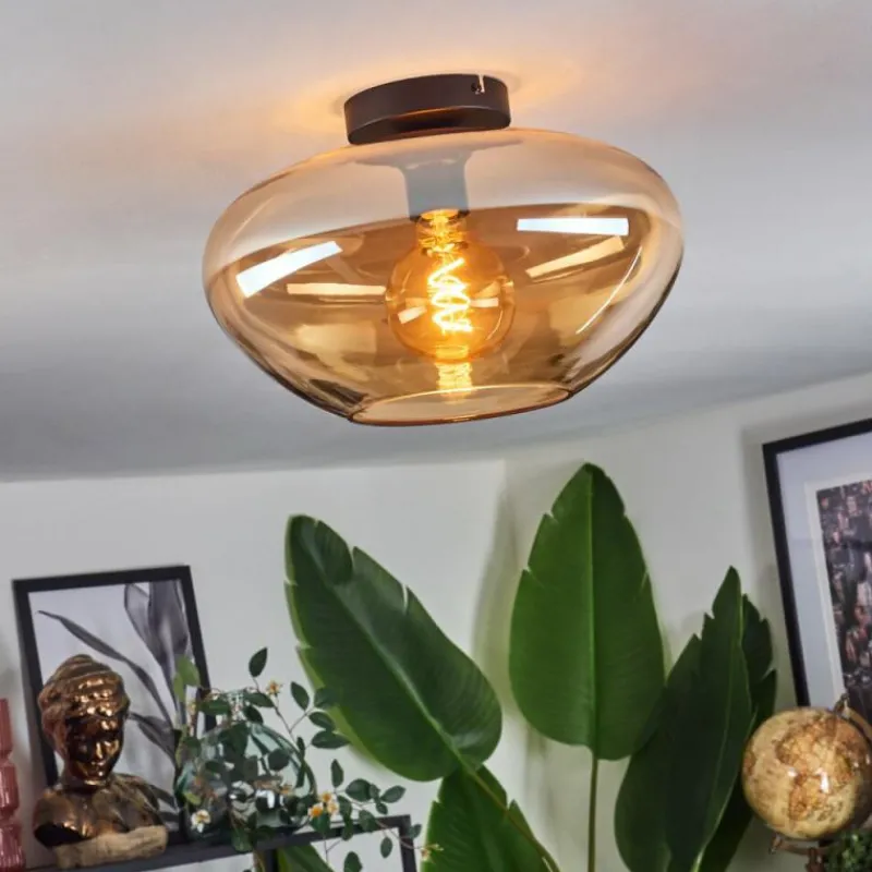 hofstein Mertola Plafonnier Ambre, 1 lumière