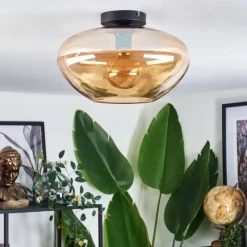 hofstein Mertola Plafonnier Ambre, 1 lumière