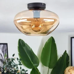 hofstein Mertola Plafonnier Ambre, 1 lumière