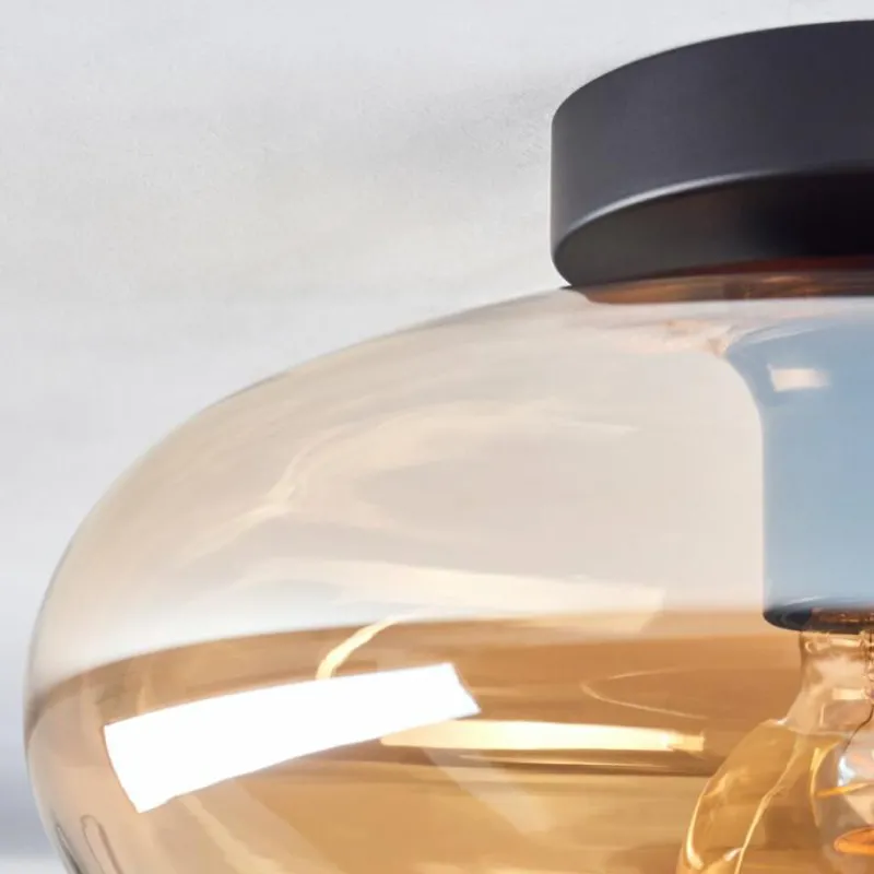 hofstein Mertola Plafonnier Ambre, 1 lumière