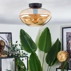 hofstein Mertola Plafonnier Ambre, 1 lumière