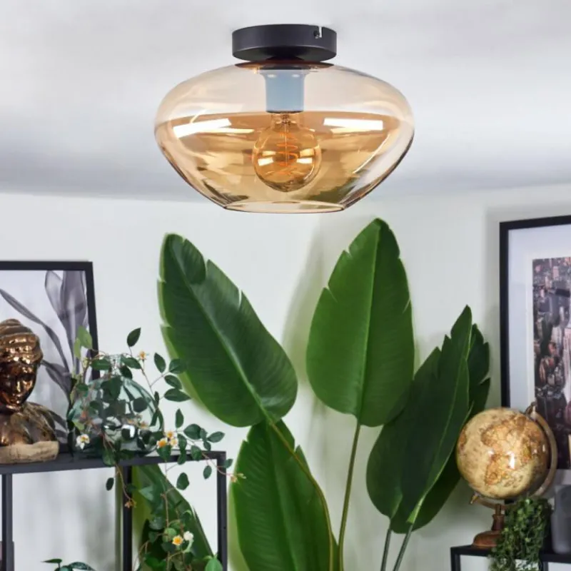 hofstein Mertola Plafonnier Ambre, 1 lumière