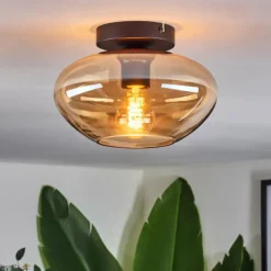 hofstein Mertola Plafonnier Ambre, 1 lumière