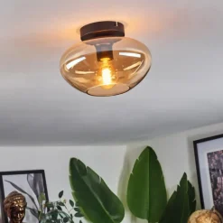 hofstein Mertola Plafonnier Ambre, 1 lumière