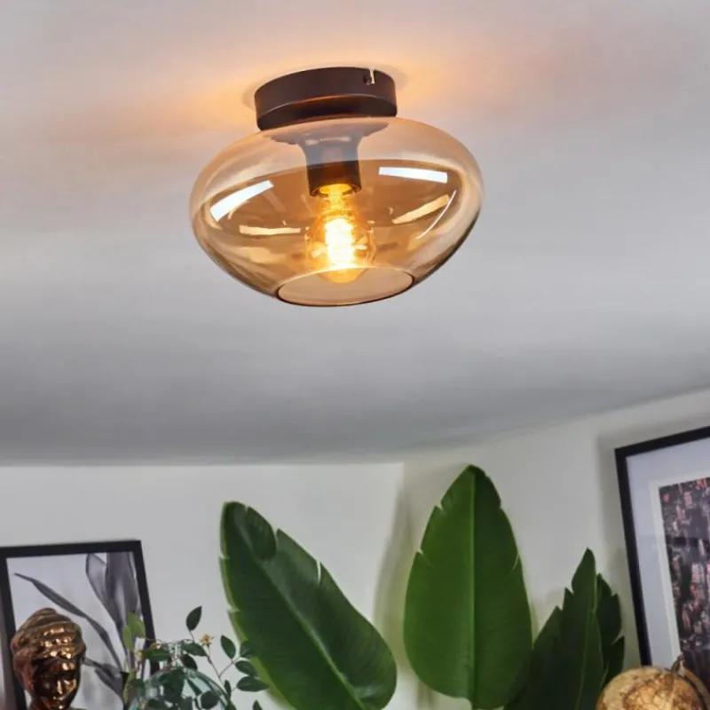 hofstein Mertola Plafonnier Ambre, 1 lumière