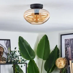hofstein Mertola Plafonnier Ambre, 1 lumière