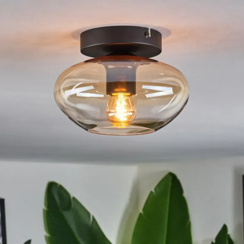 hofstein Mertola Plafonnier Ambre, Clair, 1 lumière