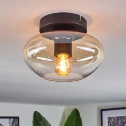 hofstein Mertola Plafonnier Ambre, Clair, 1 lumière