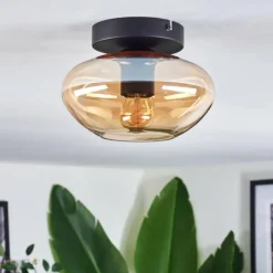 hofstein Mertola Plafonnier Ambre, 1 lumière