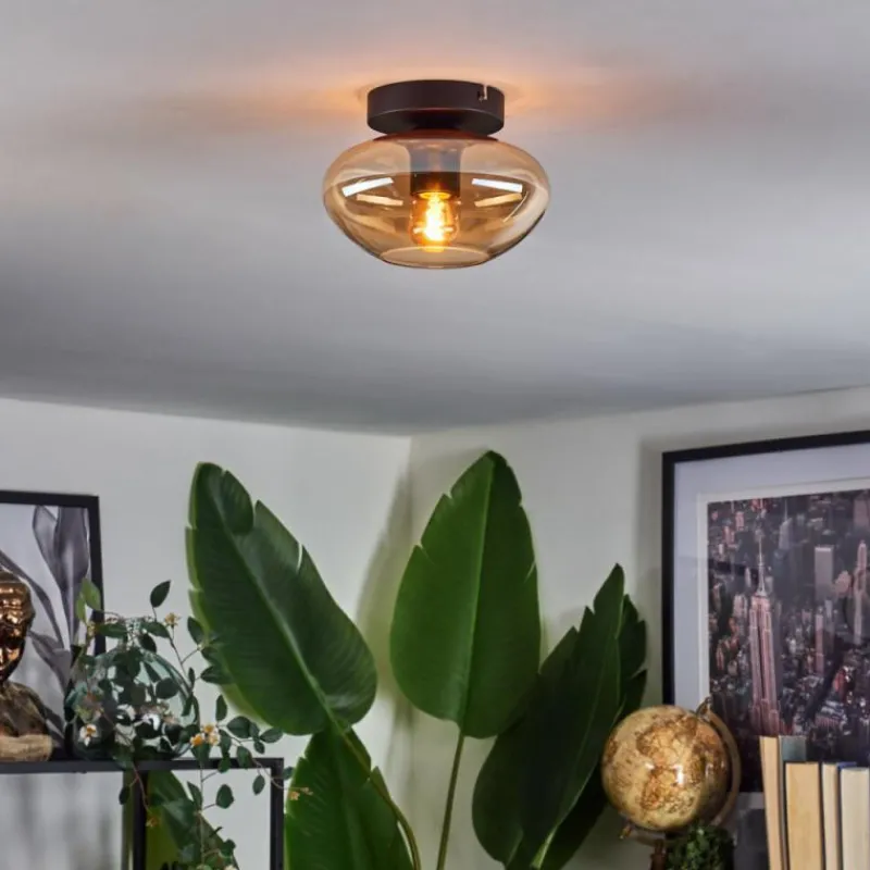 hofstein Mertola Plafonnier Ambre, 1 lumière