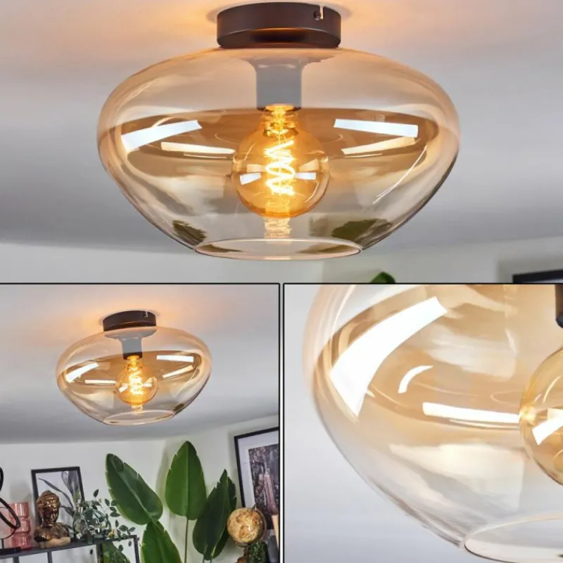 hofstein Mertola Plafonnier Ambre, Clair, 1 lumière