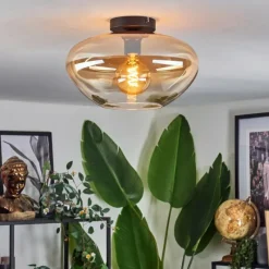 hofstein Mertola Plafonnier Ambre, Clair, 1 lumière