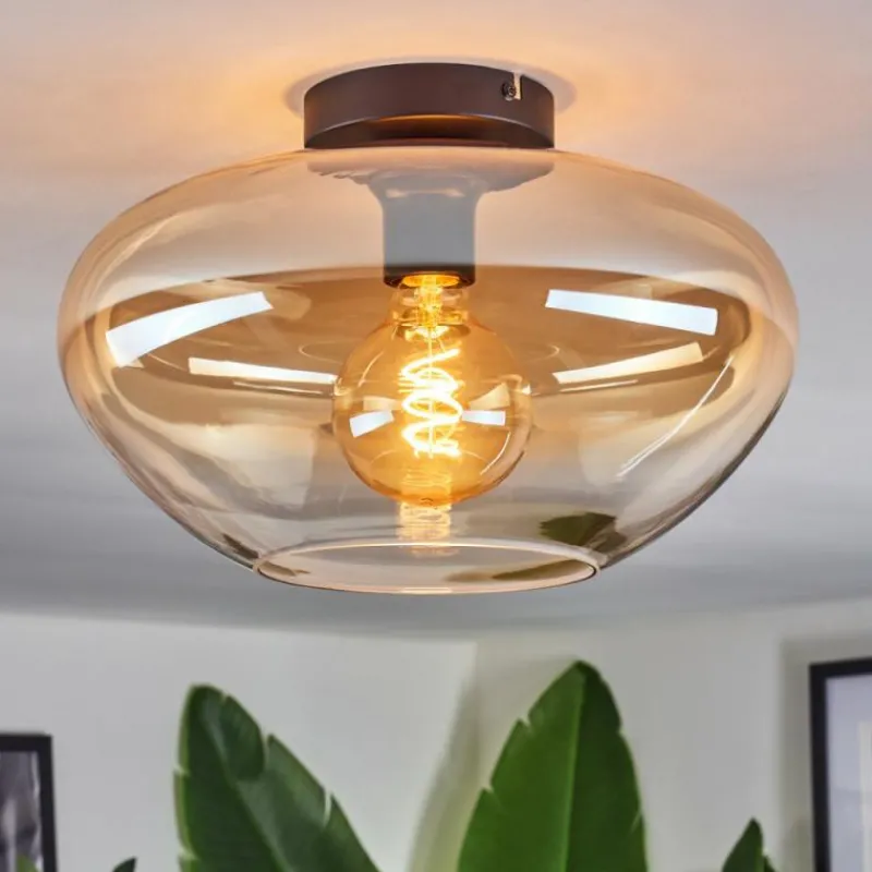 hofstein Mertola Plafonnier Ambre, Clair, 1 lumière