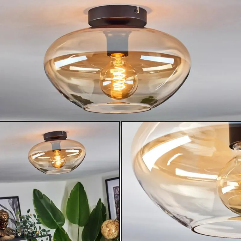 hofstein Mertola Plafonnier Ambre, Clair, 1 lumière