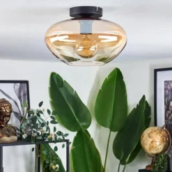 hofstein Mertola Plafonnier Ambre, Clair, 1 lumière