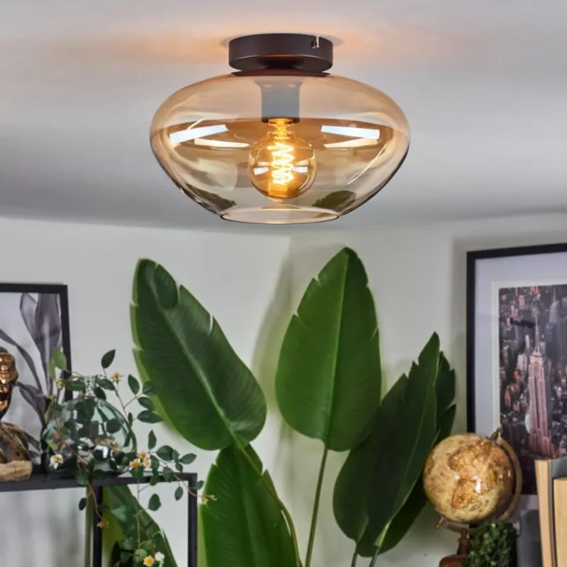 hofstein Mertola Plafonnier Ambre, Clair, 1 lumière