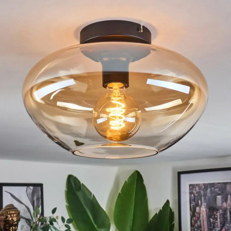 hofstein Mertola Plafonnier Ambre, Clair, 1 lumière