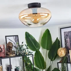 hofstein Mertola Plafonnier Ambre, Clair, 1 lumière