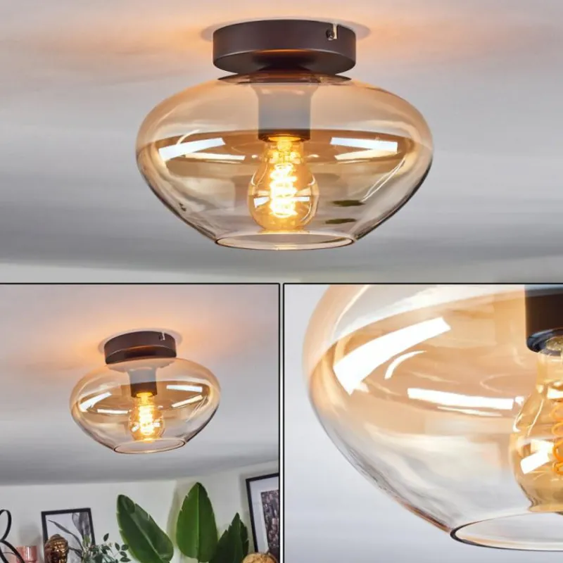 hofstein Mertola Plafonnier Ambre, Clair, 1 lumière