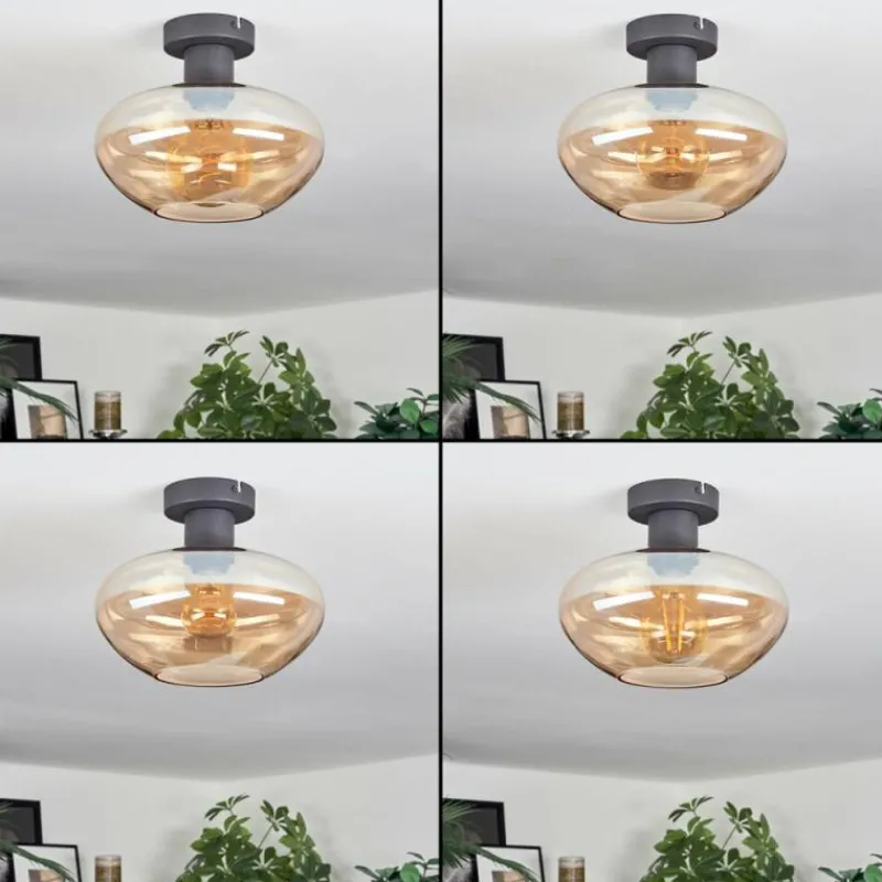 hofstein Mertola Plafonnier Ambre, 1 lumière