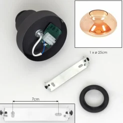 hofstein Mertola Plafonnier Ambre, 1 lumière