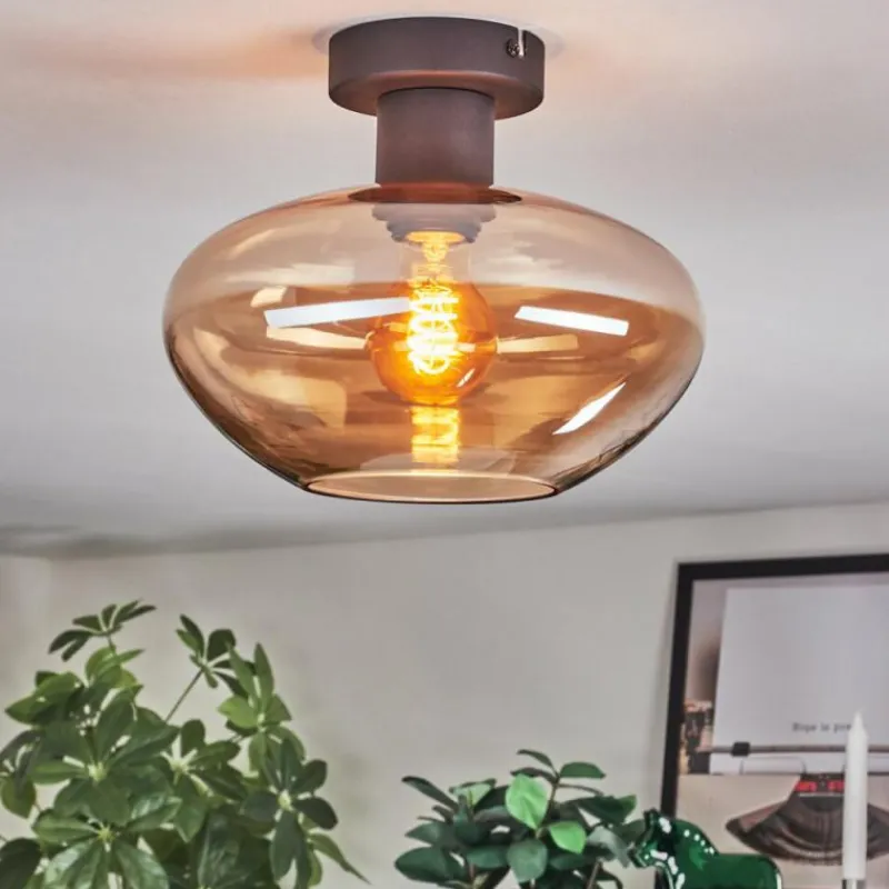 hofstein Mertola Plafonnier Ambre, 1 lumière