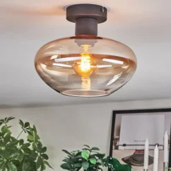 hofstein Mertola Plafonnier Ambre, Clair, 1 lumière