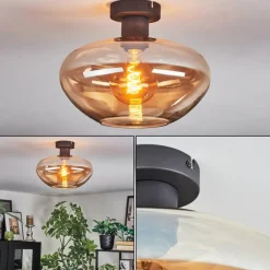 hofstein Mertola Plafonnier Ambre, 1 lumière