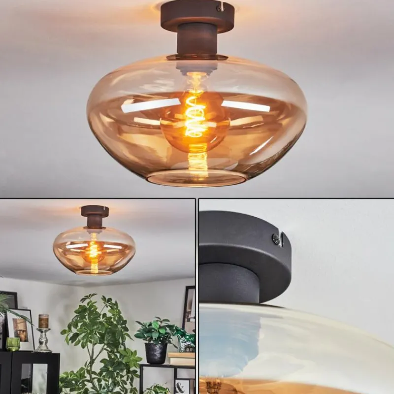 hofstein Mertola Plafonnier Ambre, 1 lumière