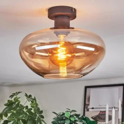 hofstein Mertola Plafonnier Ambre, 1 lumière