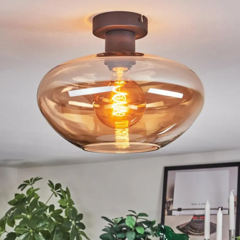 hofstein Mertola Plafonnier Ambre, 1 lumière