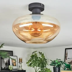 hofstein Mertola Plafonnier Ambre, 1 lumière