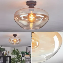 hofstein Mertola Plafonnier Ambre, Clair, 1 lumière