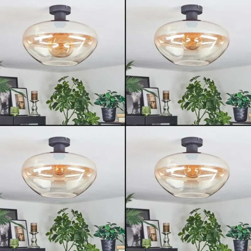 hofstein Mertola Plafonnier Ambre, Clair, 1 lumière