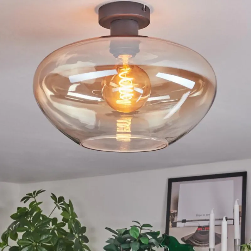 hofstein Mertola Plafonnier Ambre, Clair, 1 lumière
