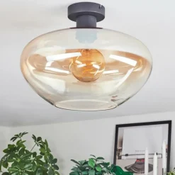 hofstein Mertola Plafonnier Ambre, Clair, 1 lumière