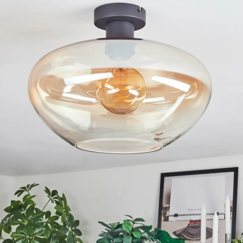 hofstein Mertola Plafonnier Ambre, Clair, 1 lumière