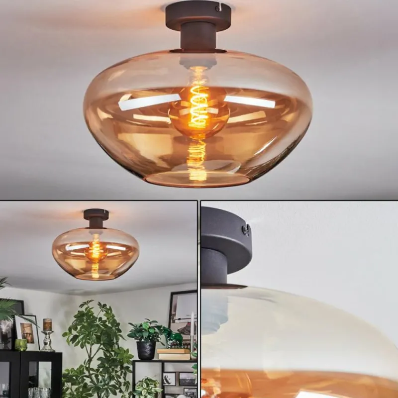 hofstein Mertola Plafonnier Ambre, 1 lumière