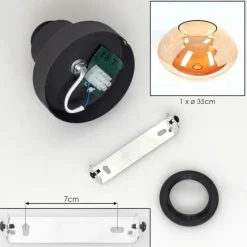 hofstein Mertola Plafonnier Ambre, 1 lumière