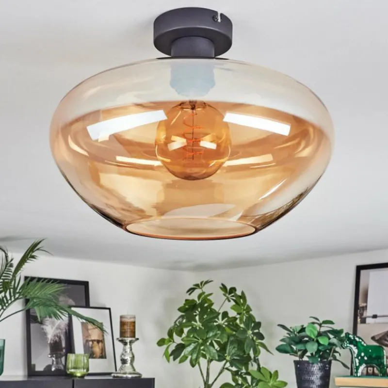 hofstein Mertola Plafonnier Ambre, 1 lumière